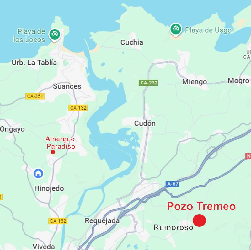 mapa geoparque ruta pozo tremeo rumoroso polanco cantabria